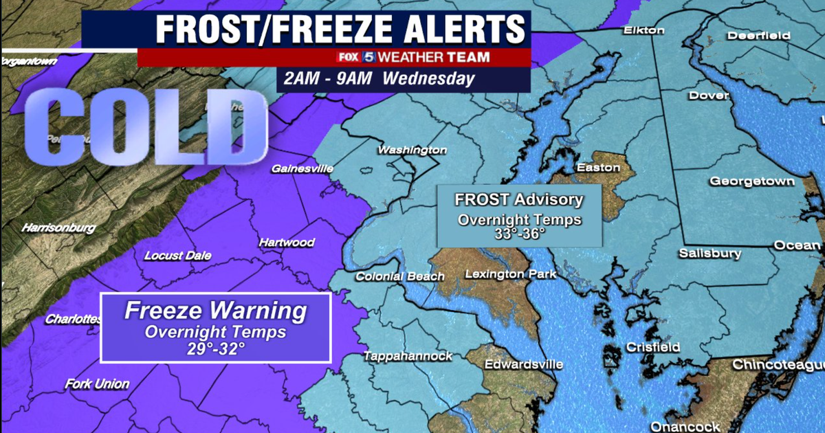 Frost advisory in effect tonight across DMV | FOX 5 DC