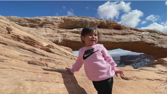 2-year-old 'Journey' and her parents are on a mission to visit every national park