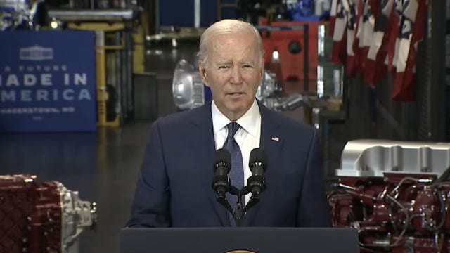 Biden visits Hagerstown Volvo plant to tout September job numbers