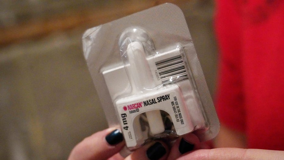 A Narcan nasal spray (Photo By Lea Suzuki/The San Francisco Chronicle via Getty Images)