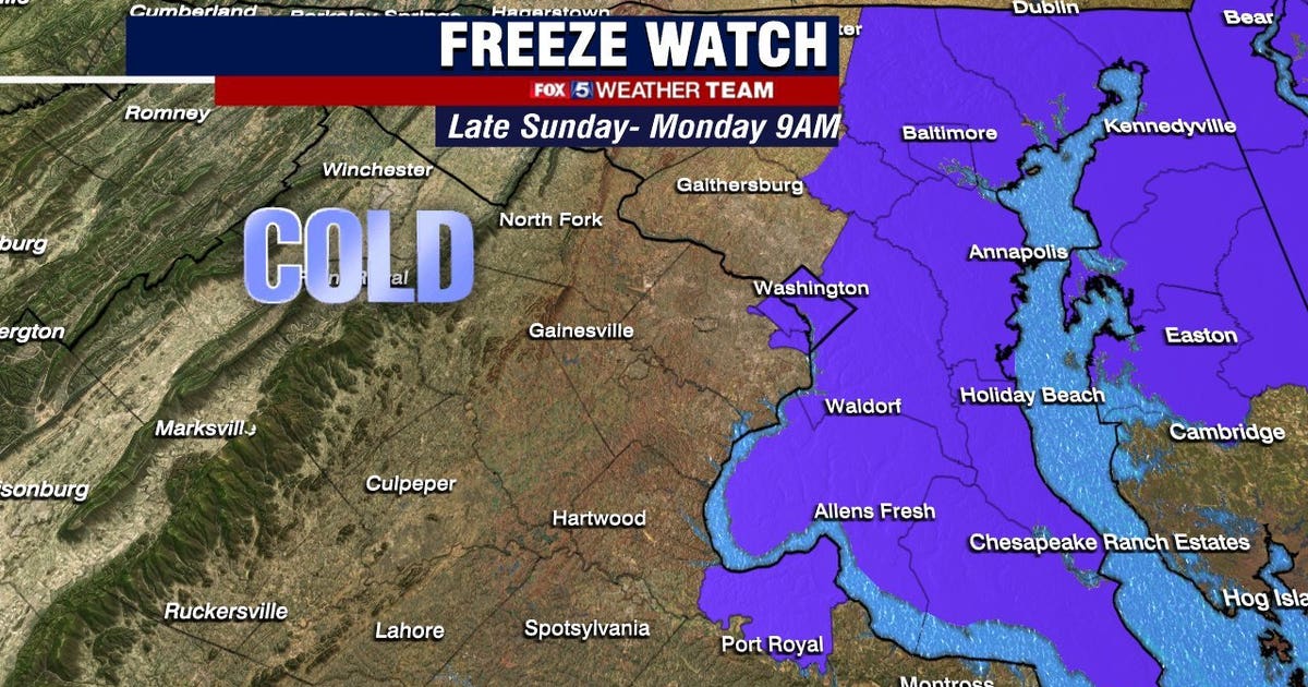 Overnight freeze warning in effect for parts of DMV; DC issues ...