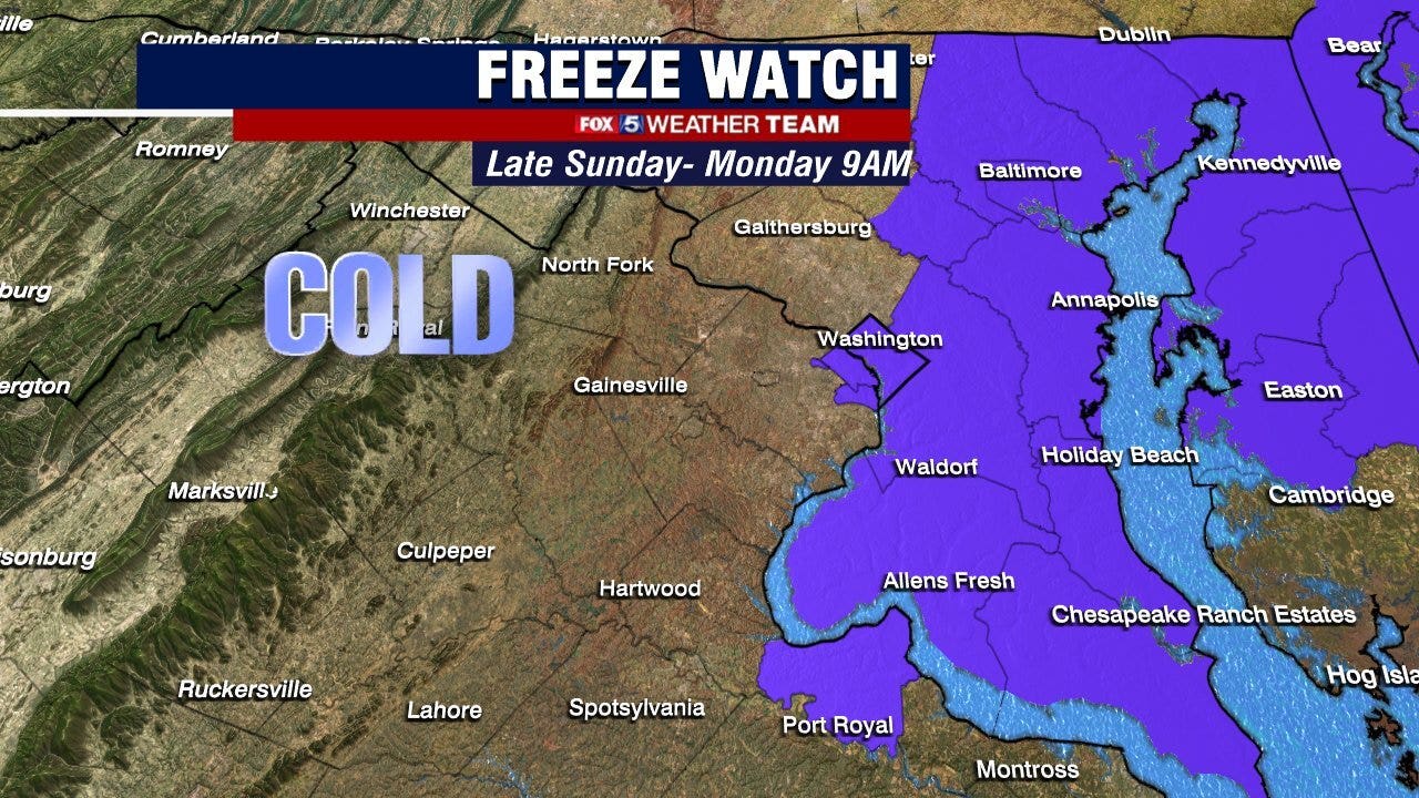 Overnight Freeze Warning In Effect For Parts Of DMV; DC Issues ...