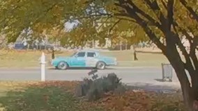 Police looking for a 1980s-era blue Chevy Caprice Classic in connection to a home burglary