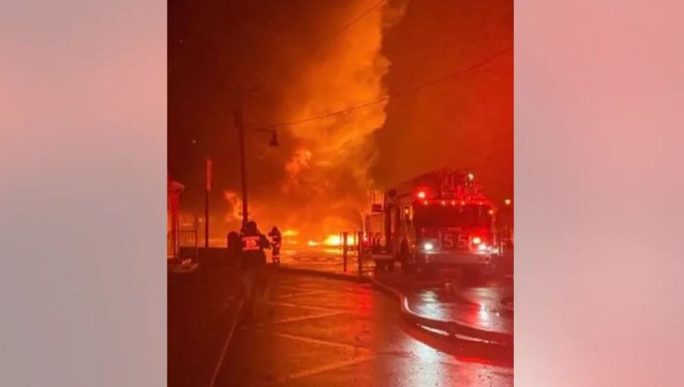 Marina fire in Connecticut