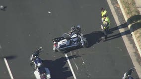 Fairfax County police officer hurt in crash