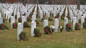 National Wreaths Across America Day celebrated at Arlington National Cemetery Saturday