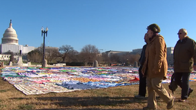 Blankets cover west lawn of U.S. Capitol to bring attention to homelessness issue