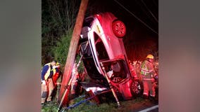 Two teens involved in car crash into telephone pole in Montgomery County