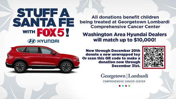 Help FOX 5 and Hyundai Stuff A Santa Fe with toys for children with cancer