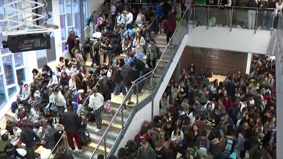 Walt Whitman High School students walk out in protest of antisemitic graffiti