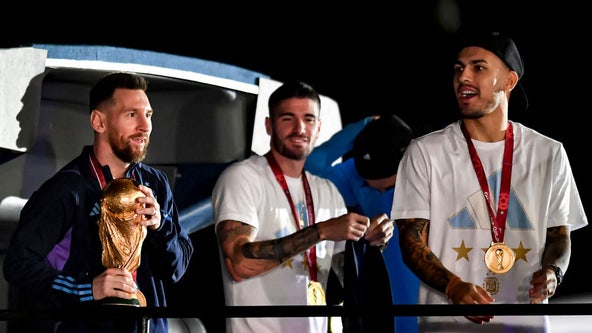 Huge crowds welcome Argentina team after epic World Cup win