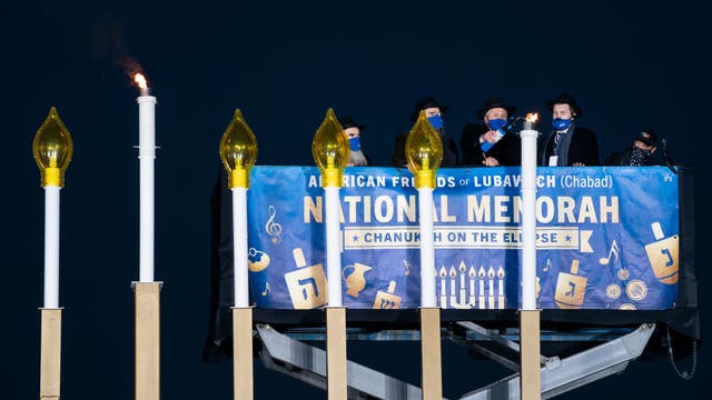 Hundreds gather in DC for the annual National Menorah Lighting