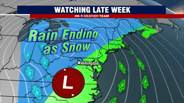 Storm with chance of winter weather to impact the DMV on Thursday