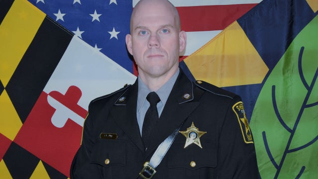 Calvert County sheriff's deputy shot in gunfire exchange during pursuit