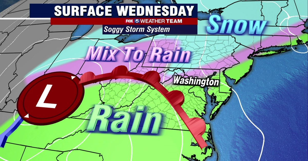 Rainy, wintry mix possible Wednesday morning across parts of DC region ...