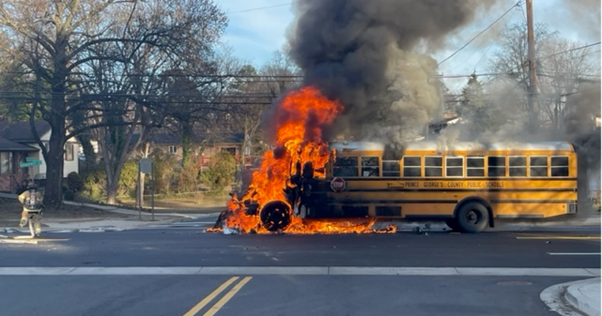 1 dead after fiery crash involving school bus in Prince George's County ...