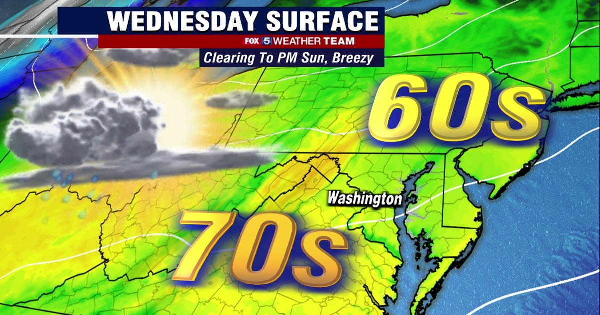 Springlike temperatures near 70 degrees Wednesday across DC region ...