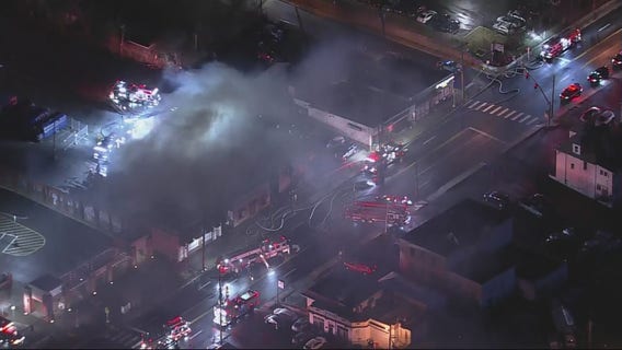 Firefighters battle blaze in Hyattsville