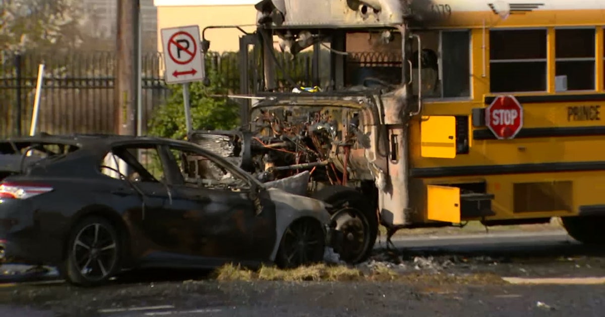 School bus involved in fiery head-on collision in Prince George's ...
