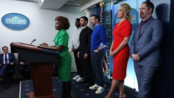 'Ted Lasso' cast visit White House, promote mental health care