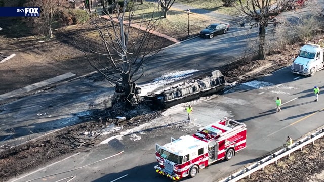 Cleanup continues after fiery tanker crash leaves driver dead in Frederick