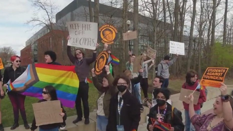 Mason University students protest Gov. Youngkin selection as