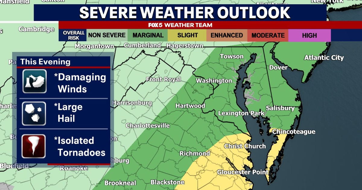 Heavy rain, thunderstorms Sunday across the DC region | FOX 5 DC
