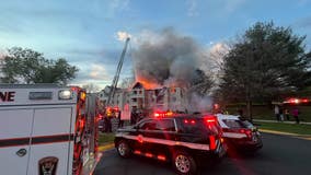 2-alarm fire tears through apartment complex in Largo