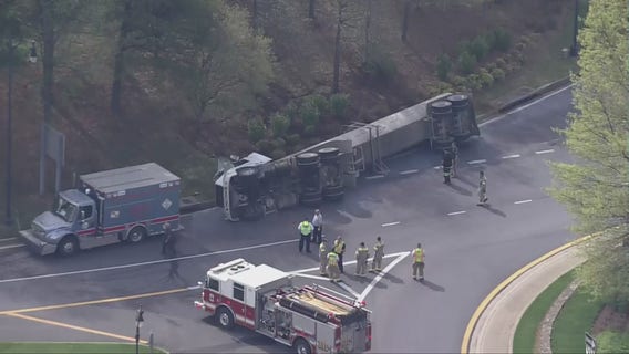 Overturned milk truck causes delays in Frederick County