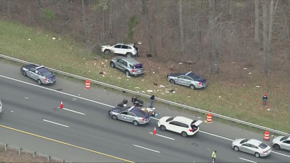 Woman dead after shootout between suspected abductor, police on I-95 in Virginia