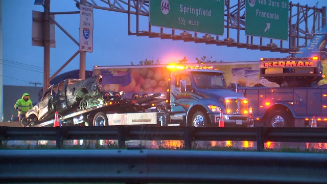 Fiery Fairfax County truck crash causes major delays on I-495 as heavy rain moves across DC region