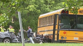 High school senior, younger brother in critical condition after crashing into Montgomery County school bus