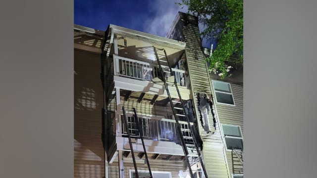 Howard County apartment fire displaces two adults, one dog
