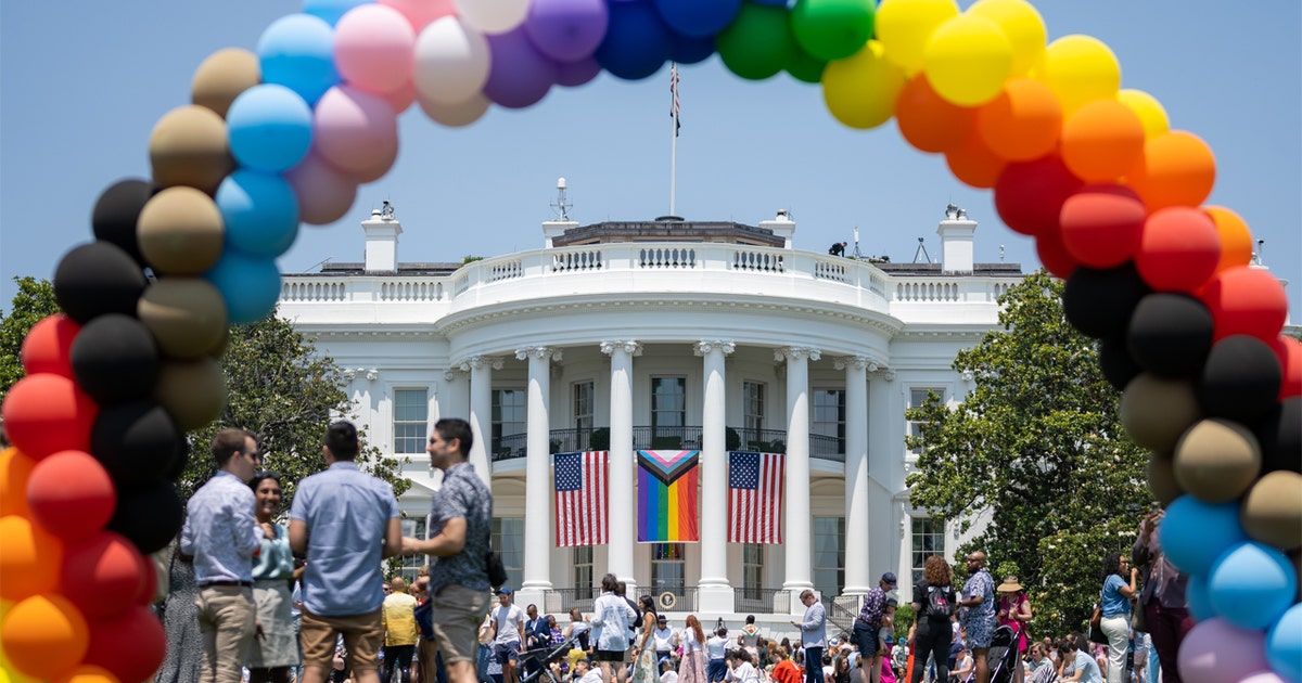 White House accused of US Flag Code violation over Pride Month display ...