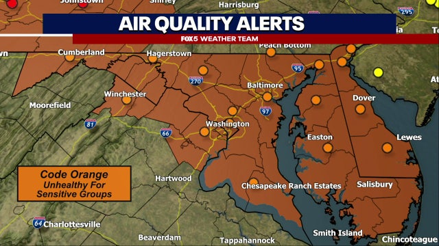 Wildfire smoke creates haze across DC region; Code Orange Air Quality Alert issued