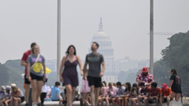 Canadian wildfire smoke, haze blankets DC region Wednesday; Code Red Air Quality Alert in effect