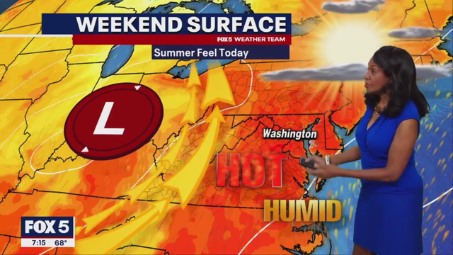 Clear skies, high heat expected for Sunday; storms move in Monday