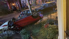 DC man charged with DUI after hitting several parked cars, overturning one in Northwest