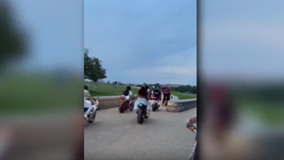 Video: Man claims he was nearly hit by dozens of motorcyclists illegally riding through National Mall