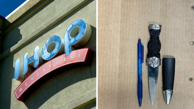 Knife-wielding suspect ruins couple's meal at Virginia IHOP