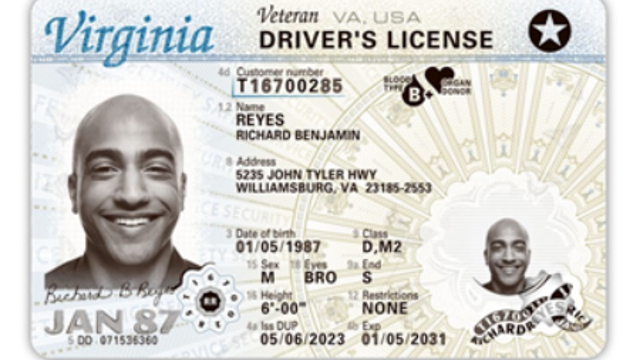 Virginians may now indicate their blood type on their driver's license or ID