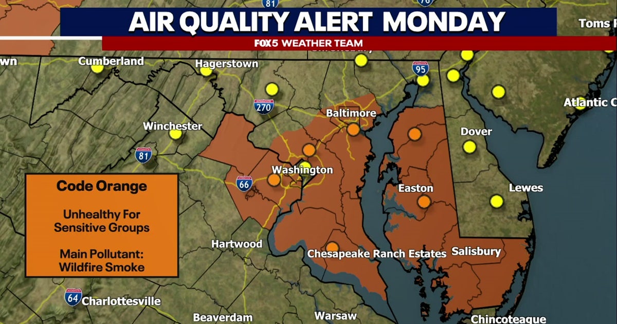 Canadian wildfires trigger Code Orange Air Quality Alert Monday for ...