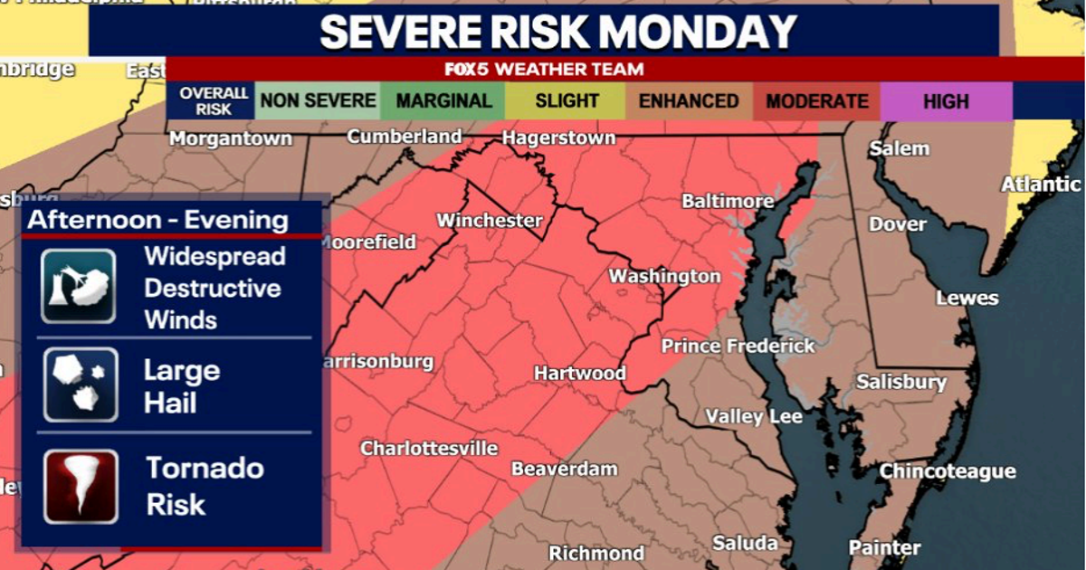 Tornado watch in effect as severe weather takes aim at DMV | FOX 5 DC