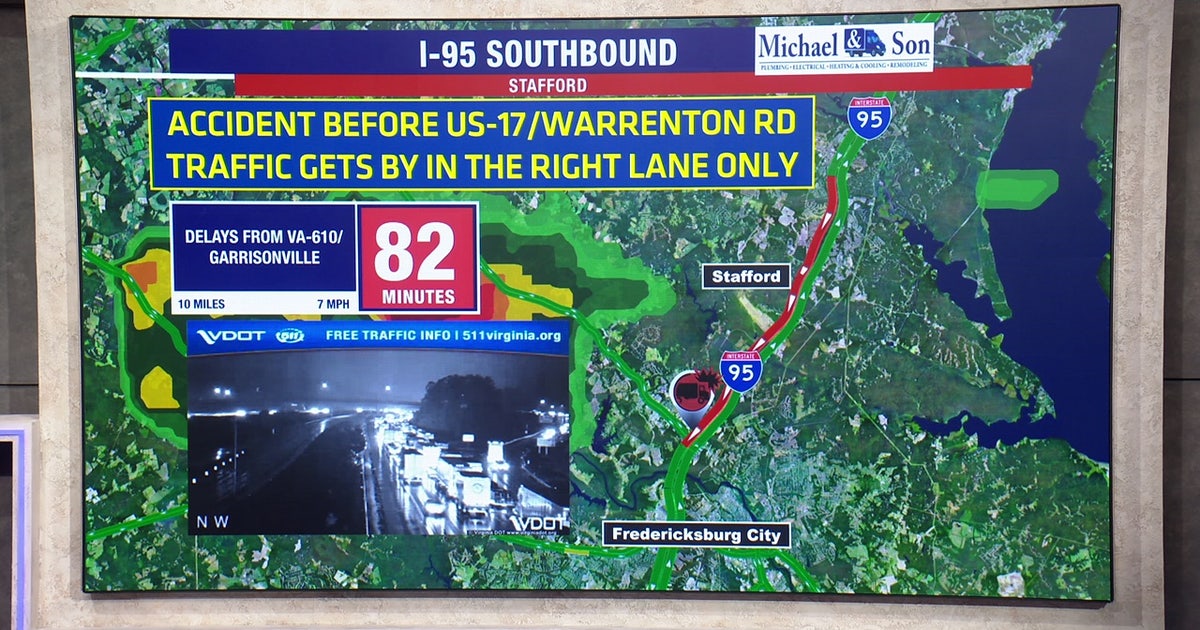 Tractor-trailer crash causes major delays along I-95 in Stafford | FOX 5 DC