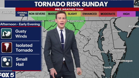 Severe storms and isolated tornadoes could slam DC area Sunday, Monday