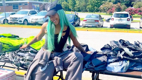 Maryland rapper Rico Nasty hosts back-to-school supply drive at William Paca Elementary in Landover