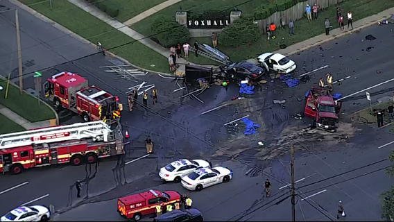 7 people injured in four-car collision on Georgia Ave