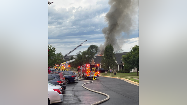 2 adults displaced after attic fire spreads to neighboring townhome in Prince William County