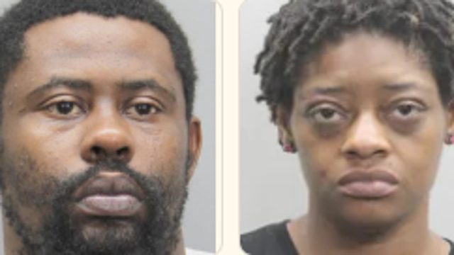 Broken vehicle window covered by a plastic bag, prompts grand larceny arrest