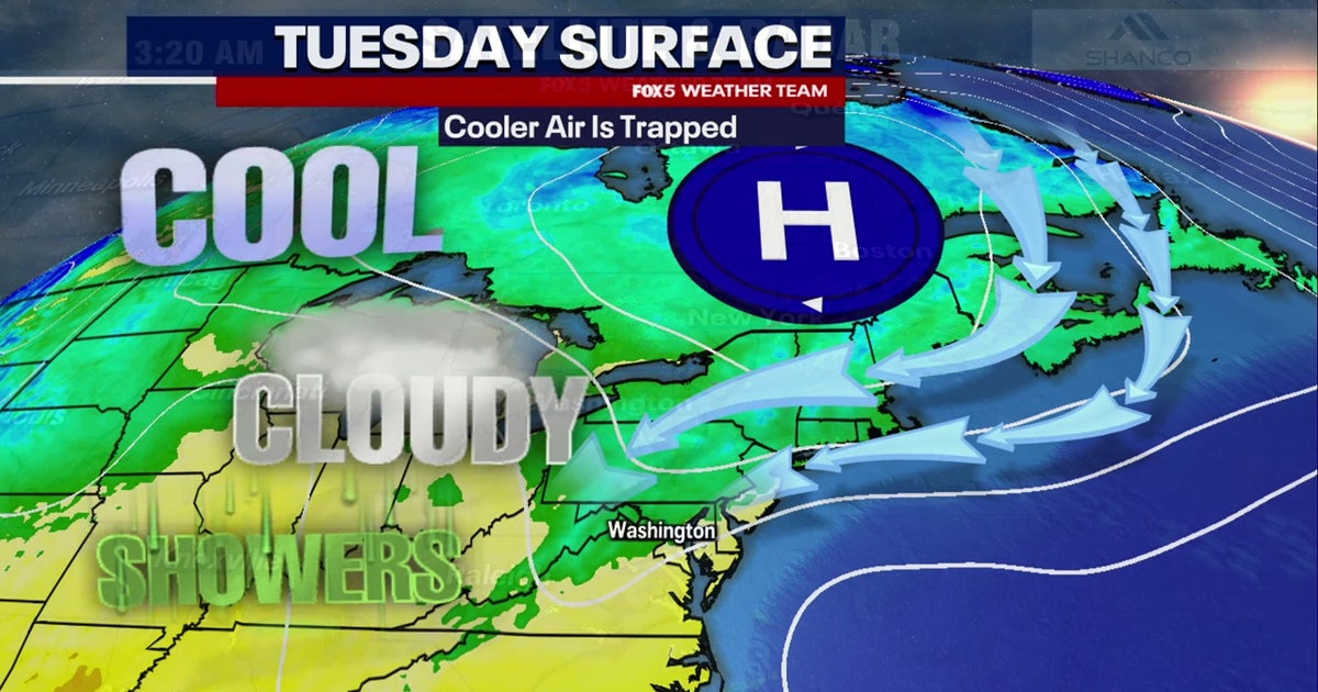 Clouds, drizzle Tuesday in DC region with highs only in the low-60s ...